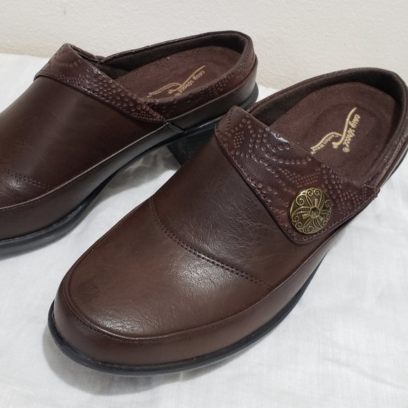 Easy Street Comfort Wave Mules Brown Size 6 Excellent Condition - Picture 2 of 11